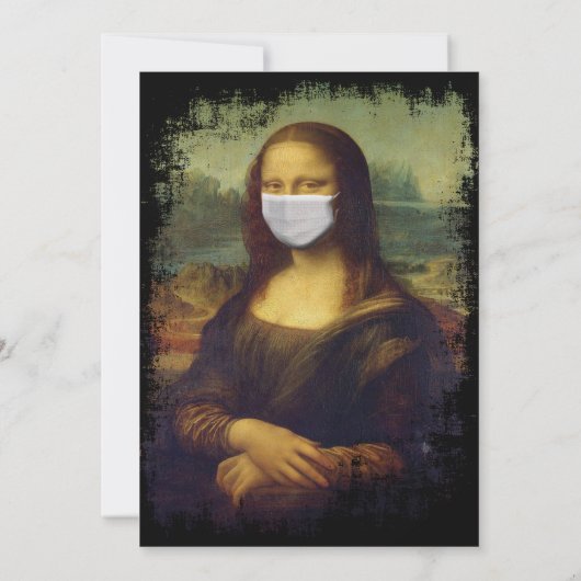 Invitation Mona Lisa Avec Masque (Dos)