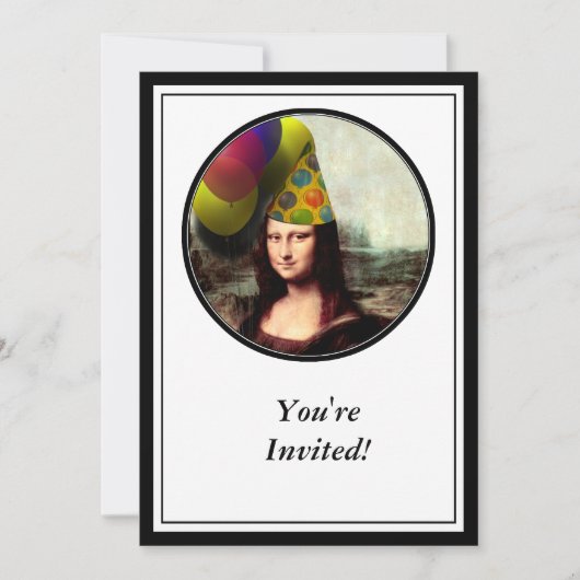 Invitation Mona Lisa Casquette de la fête de port (Devant)