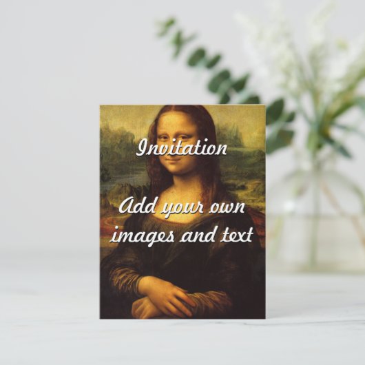 Invitation Mona Lisa de Leonardo da Vinci (Debout devant)