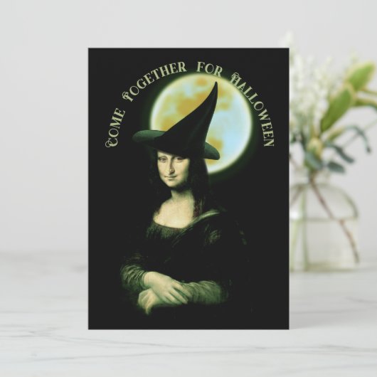 Invitation Mona Lisa Halloween Witch (Debout devant)
