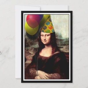Invitation Mona Lisa - La fille d'anniversaire