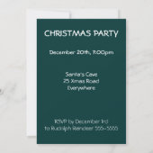 Invitation Mona Lisa Père Noël (Dos)