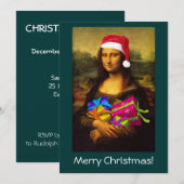 Invitation Mona Lisa Père Noël (Devant / Derrière)