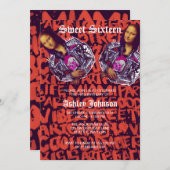 Invitation Mona Lisa Punk Art                                 (Devant / Derrière)