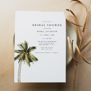 Invitation MONA Modern Tropical Palm Tree Beach Fête des mari