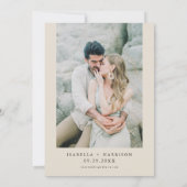 Invitation MONA Tropical Palm Tree Beach Mariage Photo (Dos)