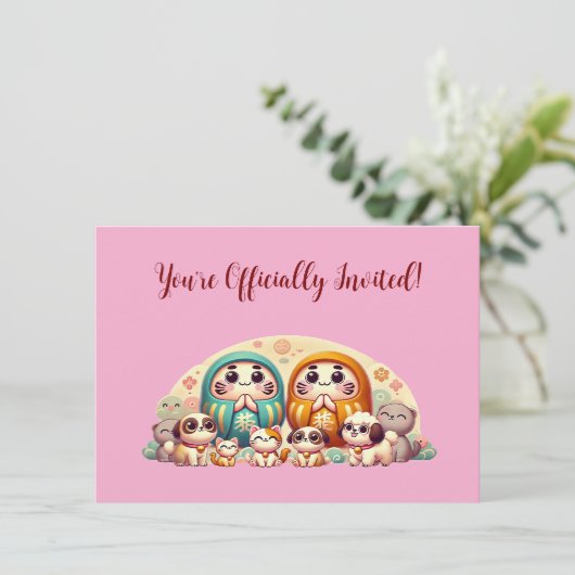 Invitation Monde de Daruma (Debout devant)