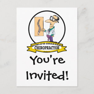 INVITATION MONDE LE PLUS GRAND CHIROPRACTOR HOMME CARTOON
