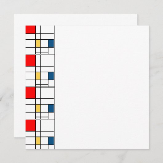 Invitation Mondrian (Devant / Derrière)