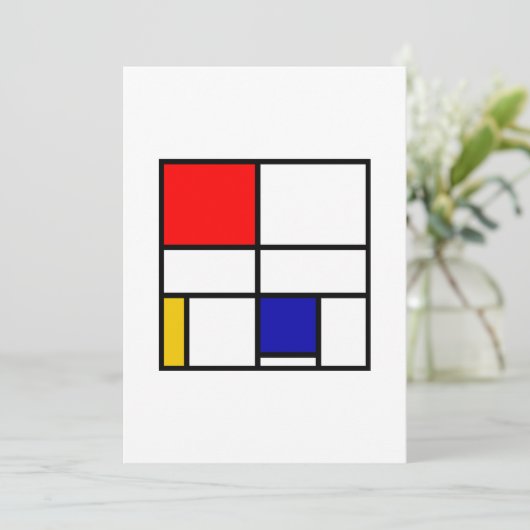 Invitation Mondrian 3 (Debout devant)