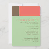 Invitation Mondrian Color Blocks Mood Photo Graduation Party (Dos)