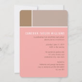 Invitation Mondrian Color Blocks Mood Photo Graduation Party (Dos)