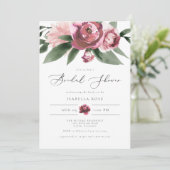 Invitation MONET - Dusty Blush Floral Garden Fête des mariées (Debout devant)