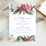 Invitation MONET - Dusty Pink Floral Garden Enregistrer la da<br><div class="desc">Cette sauvegarde de la date comporte des flancs de couleur aquarelle rose poussiéreux et une police de script élégante. C'est la date parfaite pour sauver la date de votre mariage bohème,  printemps ou jardin.</div>