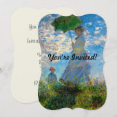 Invitation Monet Femme Parasol Impressionnisme (Devant / Derrière)