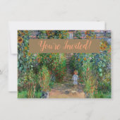Invitation Monet Garden Vetheuil Impressionim Peinture (Devant)