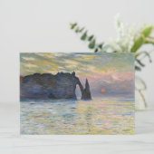 Invitation Monet - Le Manneport, Falaise à Etretat, coucher d (Debout devant)