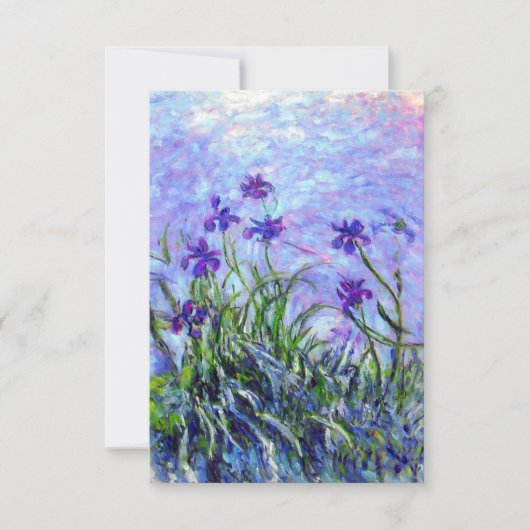 Invitation Monet Lilac Irises (Devant)