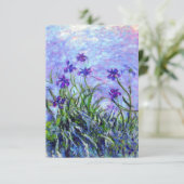 Invitation Monet Lilac Irises (Debout devant)