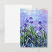 Invitation Monet Lilac Irises (Devant / Derrière)