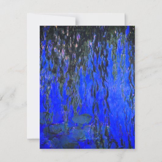 Invitation Monet Lys d'eau et Branches de saules de pleurs (Devant)