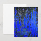 Invitation Monet Lys d'eau et Branches de saules de pleurs (Devant / Derrière)