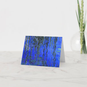 Invitation Monet Lys d'eau et Branches de saules de pleurs