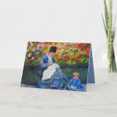 Invitation Monet mère et enfant dans le jardin (Dos)