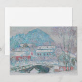 Invitation Monet - Norvège, Village de Sandviken dans la neig (Devant / Derrière)