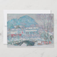 Monet - Norvège, Village de Sandviken dans la neig