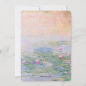 Invitation Monet Nymphéas II Annaprashan (Premier Riz) (Dos)