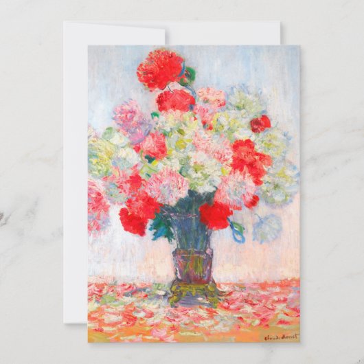 Invitation Monet Peonies (Devant)