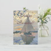 Invitation Monet Sailboat Français Impressionnisme Art classi (Debout devant)