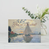 Invitation Monet Sailboat Français Impressionnisme Art classi (Debout devant)