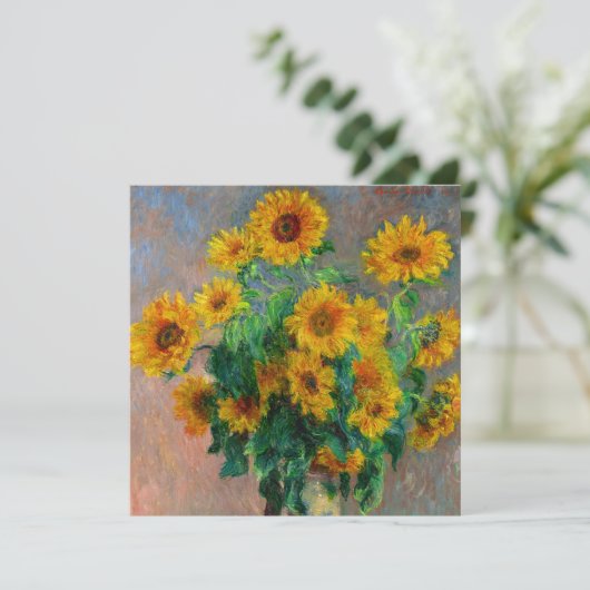 Invitation Monet Sunflowers (Debout devant)