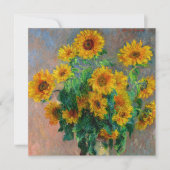 Invitation Monet Sunflowers (Devant)