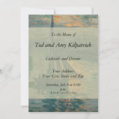 Invitation Monet Sunrise Marine Impressionnisme peinture (Dos)