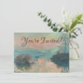 Invitation Monet Sunset Seine Beaux-Art Impressionnisme (Debout devant)