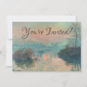 Invitation Monet Sunset Seine Beaux-Art Impressionnisme (Devant)