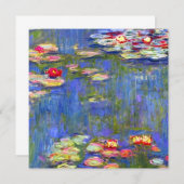 Invitation Monet Water Lilies  (Devant / Derrière)