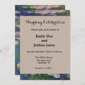 Invitation Monet Water Lilies Chef-d'oeuvre Peinture (Devant / Derrière)