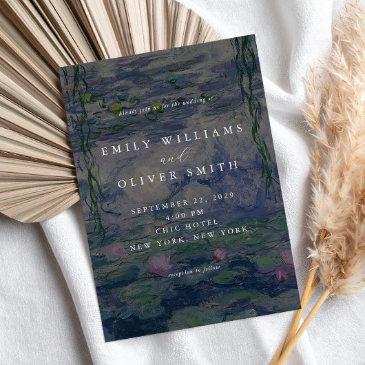 Invitation Monet Water Lilies Wedding