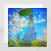 Invitation Monet Woman avec un parasol (Devant / Derrière)