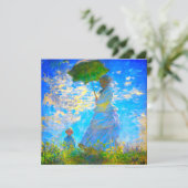 Invitation Monet Woman avec un parasol (Debout devant)