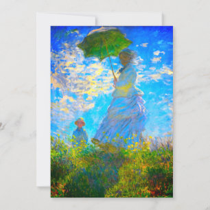 Invitation Monet Woman avec un parasol
