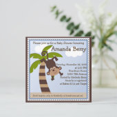 Invitation Monkearound/Baby shower de singe (Debout devant)