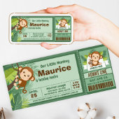 Invitation Monkey Boy Jungle Billets Pass Anniversaire Fête