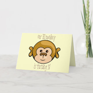 Invitation monkey face, our lil monkey birthday party invite