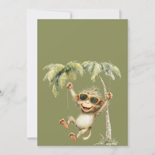 Invitation Monkey See Second Birthday (Dos)