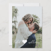 Invitation Monnaie Botanique Élégant Mariage Photo (Dos)